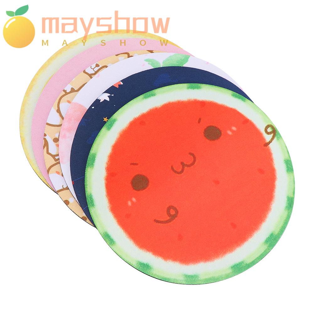 Tấm lót chuột và bàn phím hình tròn bằng cao su mềm chống trượt siêu bền