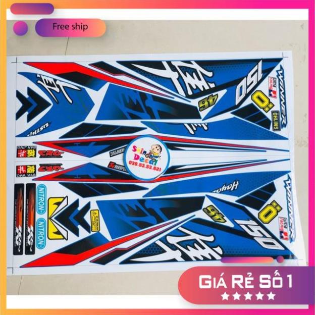 DECAL PVC 5 LỚP CHẤT LƯỢNG CAO Tem rời winner Hayabusa