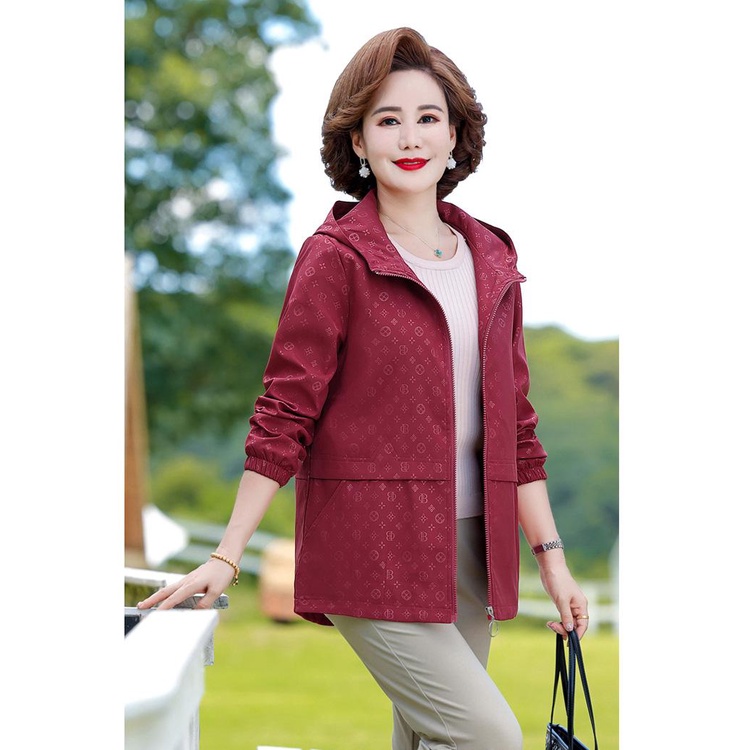 K30 - Áo khoác gió trung niên chắn gió, kháng nước tốt, chất vải mềm mịn phù hợp với độ tuổi U50 U60 U70