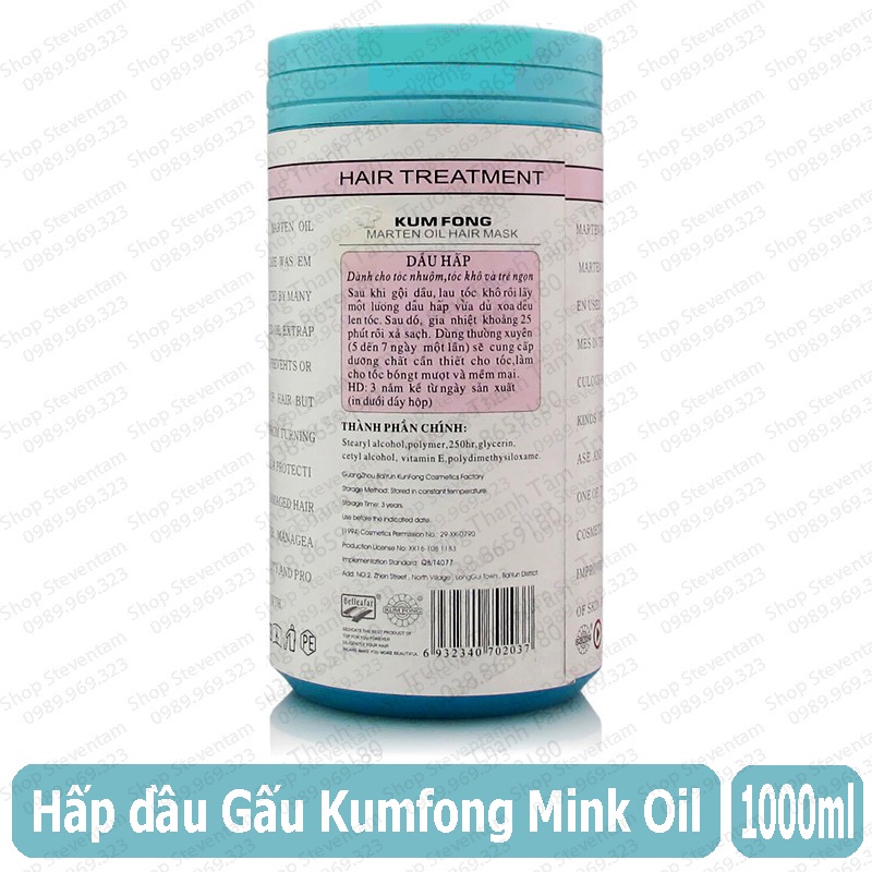 Hấp dầu Gấu dành cho tóc khô 1000ml
