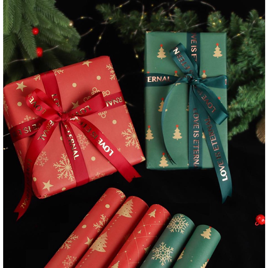 Giấy Gói Quà Họa Tiết Giáng Sinh