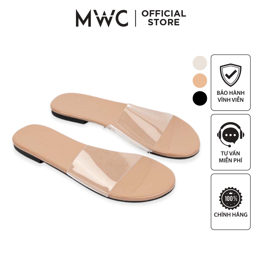 Dép MWC 8143 - Dép Nữ Đế Bệt, Dép Quai Trong Bản To, Dép Mũi Tròn Thời Trang, Hot Trend