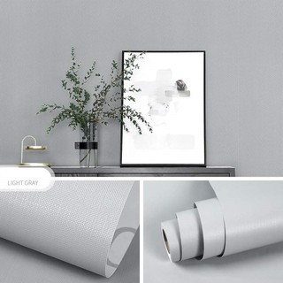 Combo 10m giấy dán tường Xám trơn có keo sẵn
