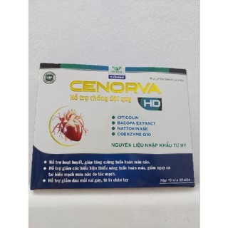 Bổ não CENORVA HD giúp ngủ ngon, chống đột quỵ, hoạt huyết dưỡng não. Hộp 100 viên
