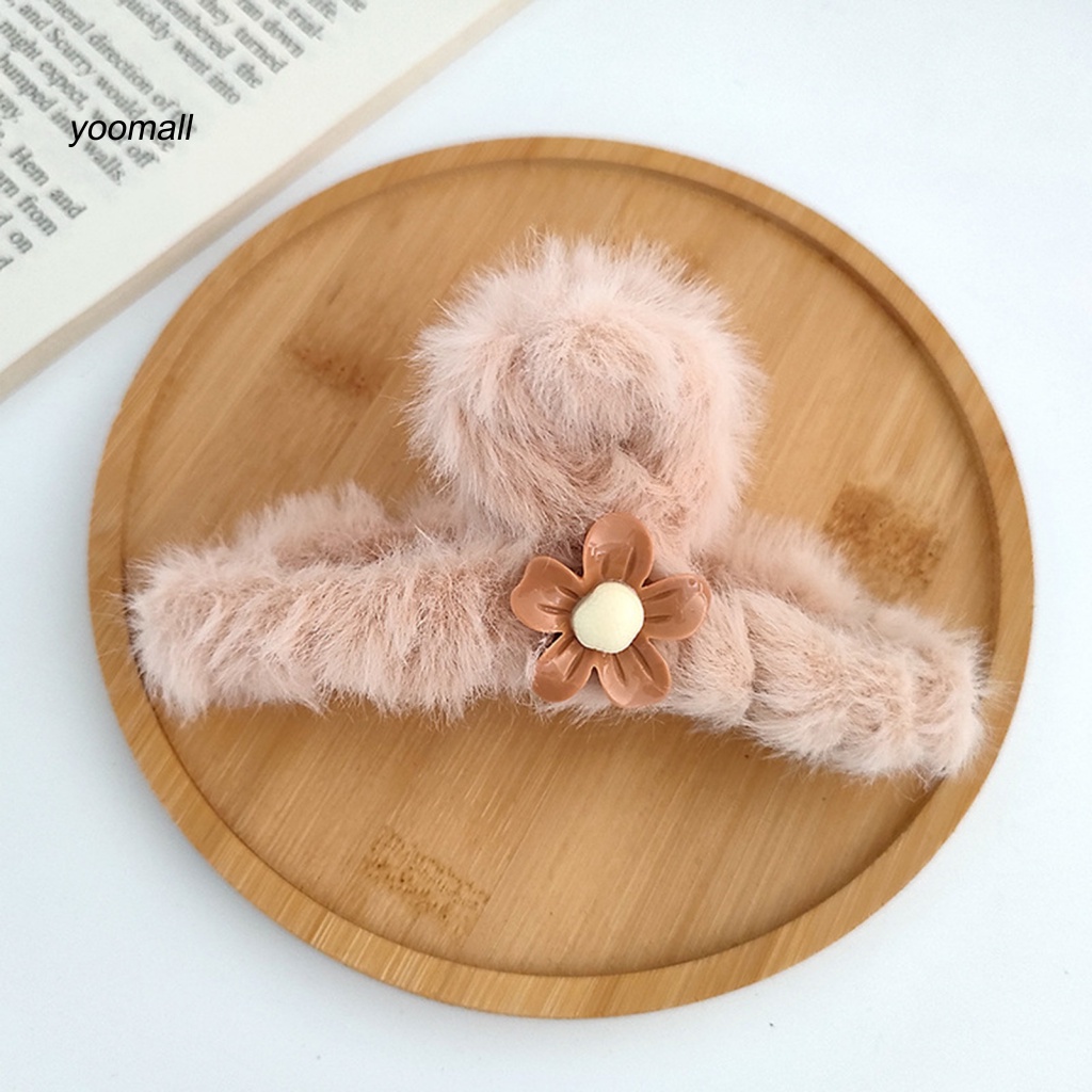 / Yo / Kẹp Tóc Càng Cua Lông Xù Đơn Giản Cá Tính Sử Dụng Hàng Ngày Cho Nữ