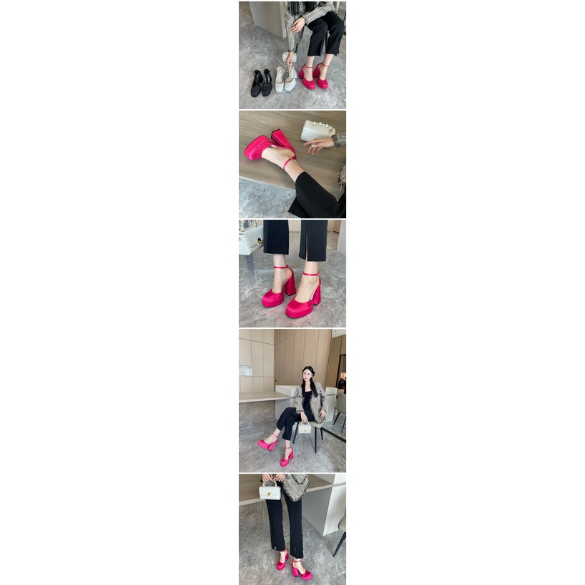 Giày Cao Gót 5.11 Inch Bằng Da Satin Mềm Mại Thời Trang Cho Nữ