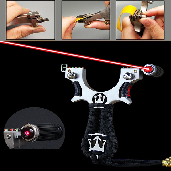 Ná cao su cao cấp siêu bền đinh ba có đèn lazer ngắm siêu chuẩn tặng kèm dây thun thước ngắm laze