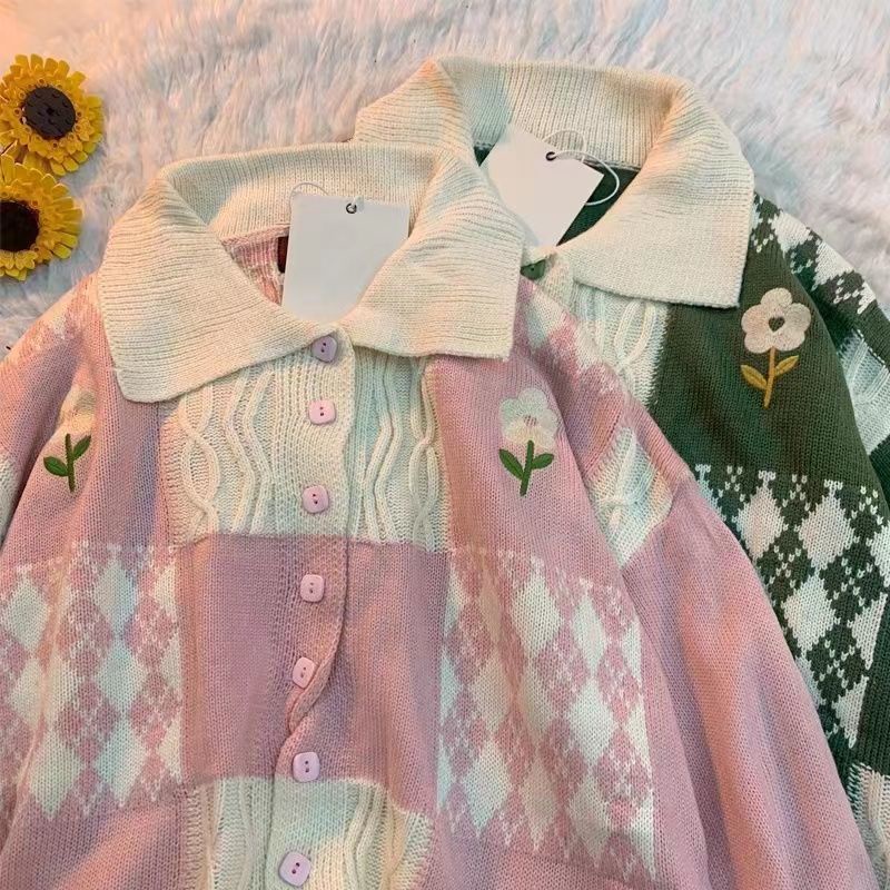 Áo Khoác cardigan Dệt Kim Dáng Rộng Mềm Mại Thời Trang Xuân Thu Phong Cách Hàn Quốc Cho Nữ 6GDE