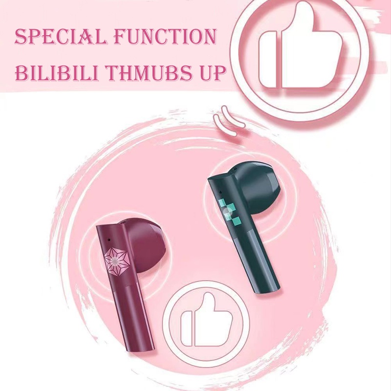 Tai Nghe Không Dây Bluetooth 5.2 TWS Kamado Nezuko HiFi Chất Lượng Âm Thanh Thấp Năm 2022