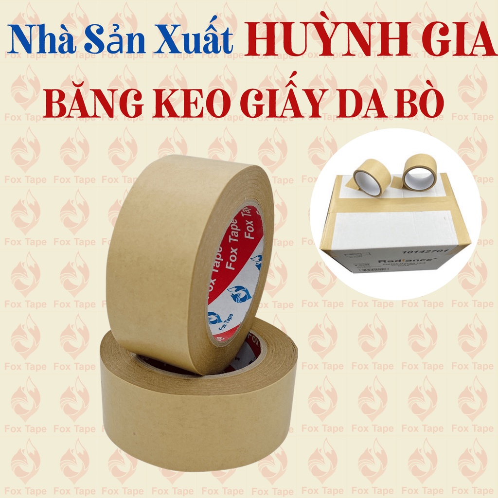 Băng keo giấy nâu da bò trơn 24mm và 48mm