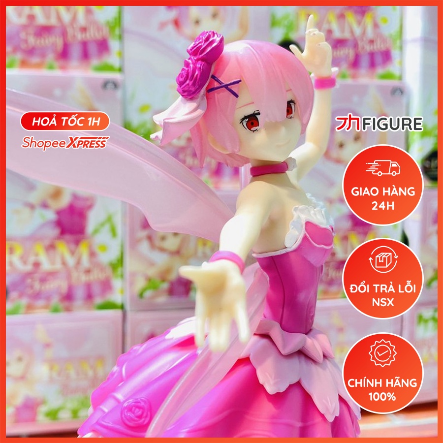 Mô Hình Chính Hãng Anime Re Zero, Ram, Rem, Fairy Ballet, SEGA, Nhật Bản