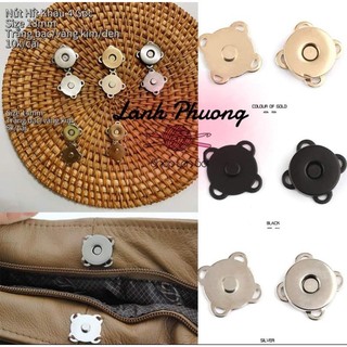 Nút Hít Trang Trí Túi Ví Handmade  ( 2 cái )