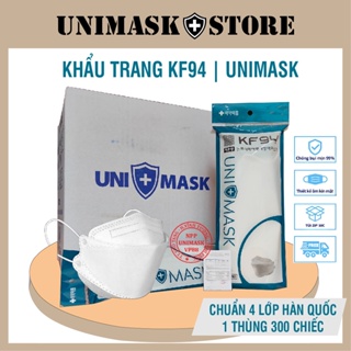 1 thùng 300 chiếc khẩu trang 4 lớp kf94 uni mask chống bụi mịn và kháng - ảnh sản phẩm 1