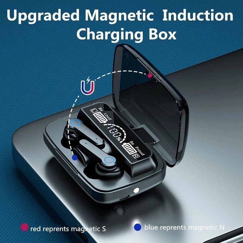 Tai nghe không dây TWS M10 M19 M30 9D Chống Thấm Nước Có Đèn LED