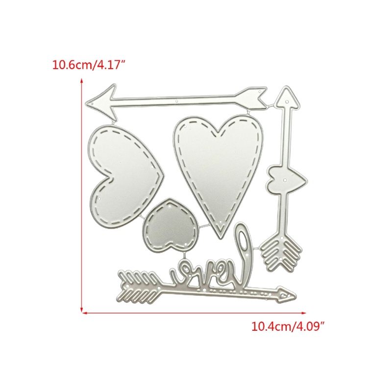 Khuôn Cắt Giấy Kim Loại Hình Trái Tim Xinh Xắn