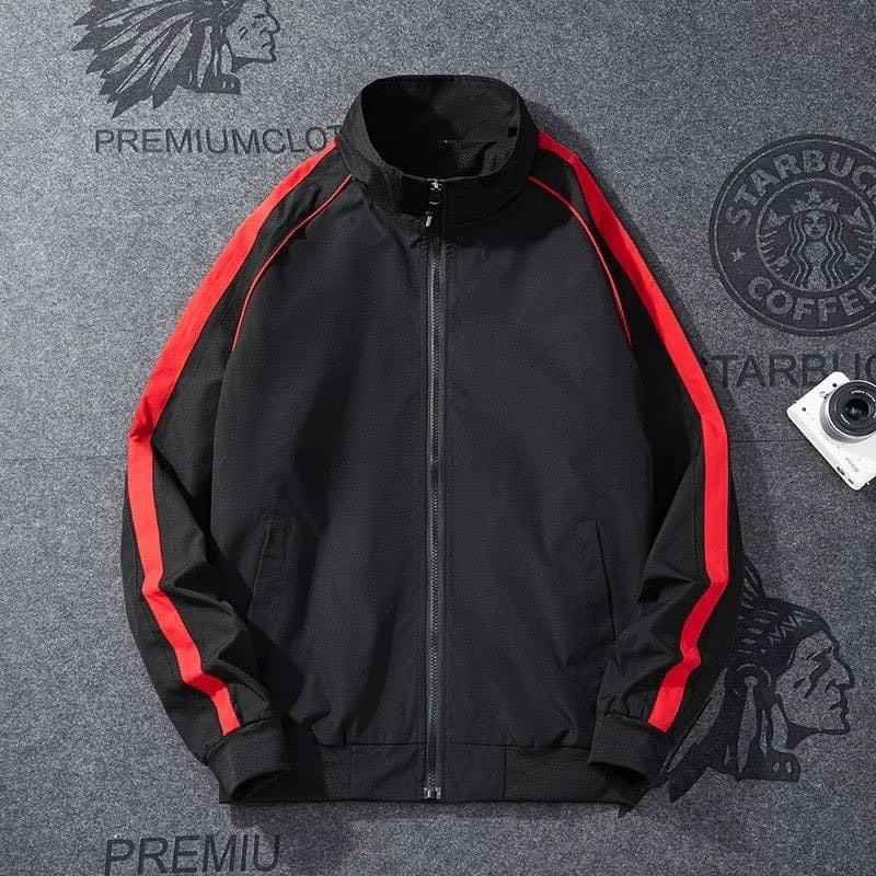 ÁO KHOÁC DÙ NAM NỮ 2 LỚP KHÔNG NÓN CHẠY SỌC CÁNH TAY SIÊU ĐẸP - HTM FASHION