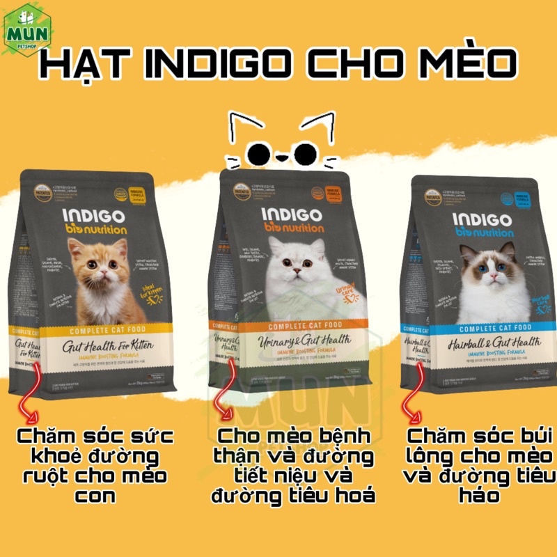 HẠT CHO MÈO INDIGO Túi 200gr
