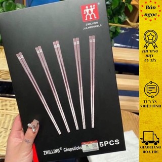 Hộp set 5 đôi đũa inox hãng zwilling