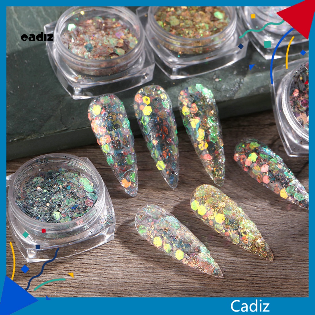 1 Set Phụ Kiện Sequin Trang Trí Móng Màu Sắc Tươi Sáng Dễ Sử Dụng