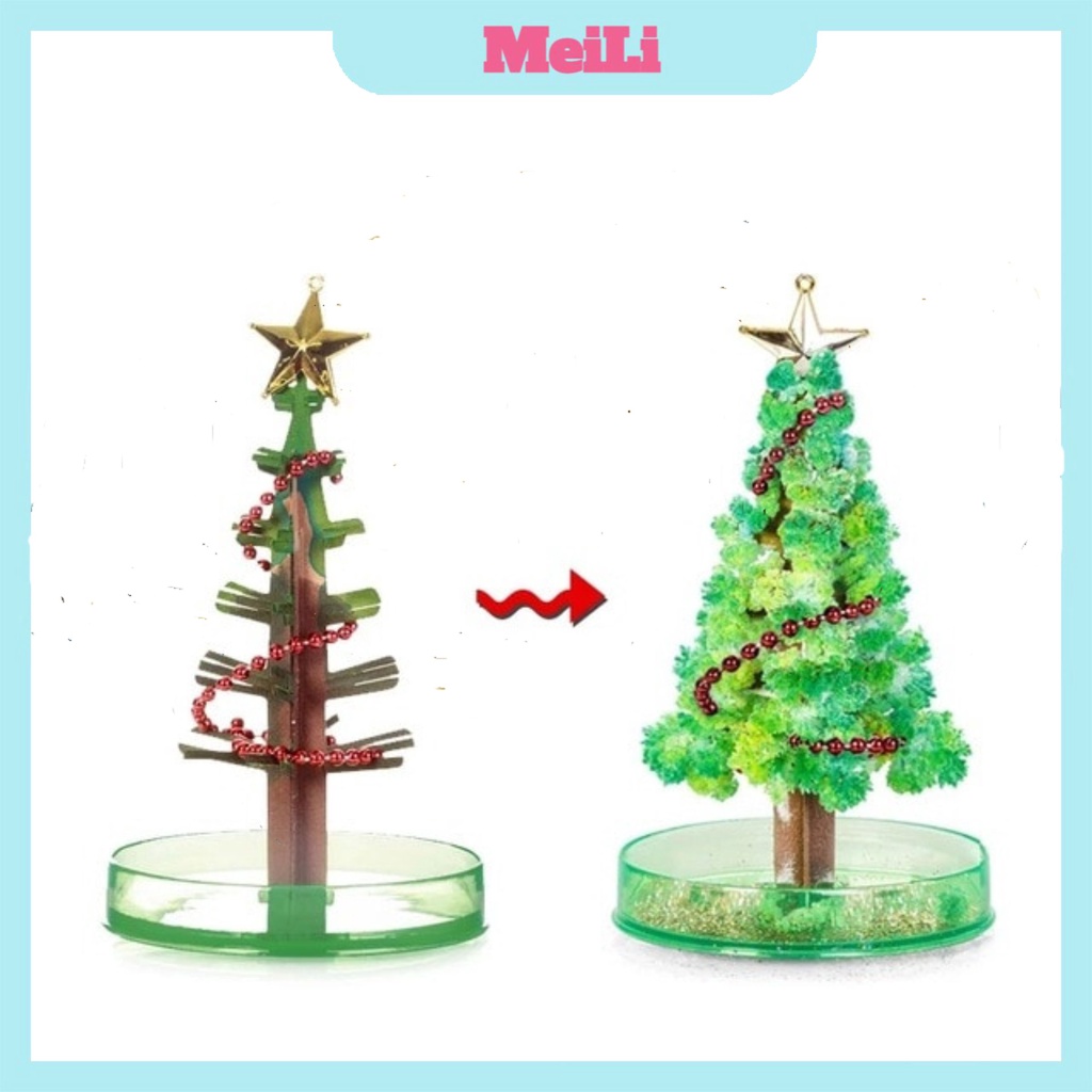 Cây Thông Thần Kỳ Tự Nở Hoa Tuyết 🌸FREESHIP🌸Cây Thông Noel Mini để bàn phủ tuyết, quà giáng sinh cho bé