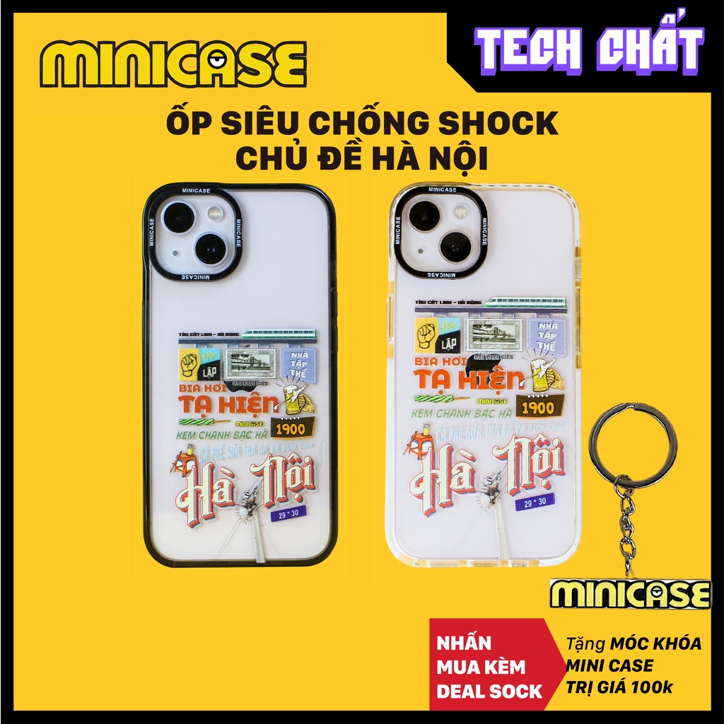 Ốp lưng SIÊU CHỐNG SHOCK cho iPhone CHÍNH HÃNG Mini case chủ đề Hà Nội Tech Chất