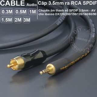 Dây 3.5 ra hoa sen coaxial s/pdif cắm cho dac ibasso dx220 dx200 dx150 dx120 dx160 dx80 dx90 - 3.5mm to cox cable