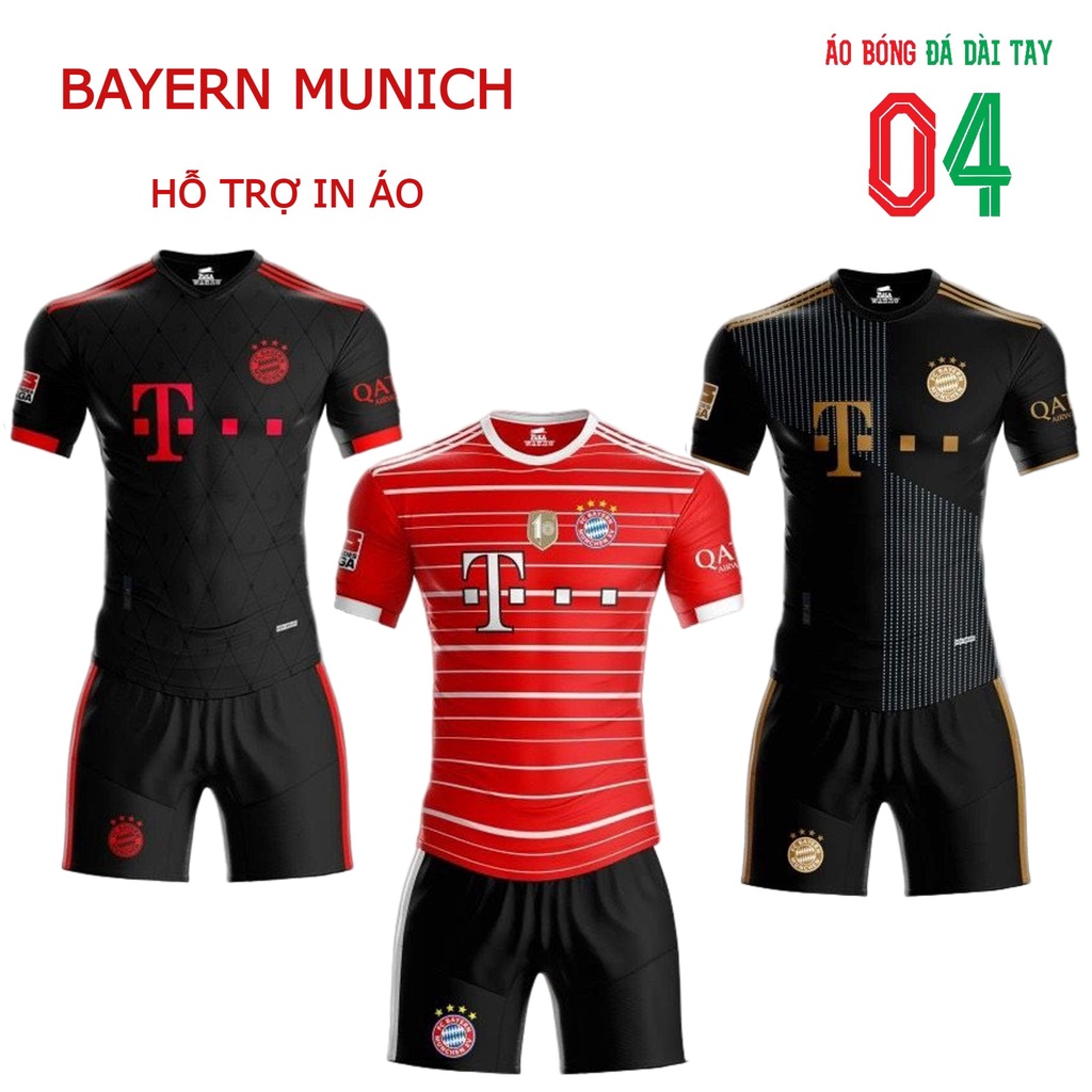 Bộ quần áo bóng đá Thun thái CLB Bayern Munich đỏ đen