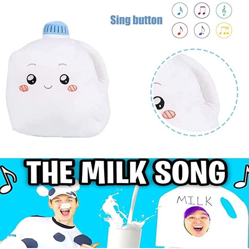 Lankybox Plush Stuff Toys Singing Milky Lankybox Plush Toy  Lankybox Milk Plushie with music Stuffed Kid Game Figure Plushie Doll For Girls Boys Kids