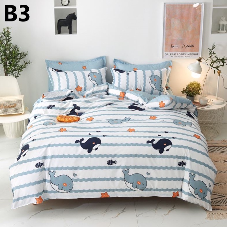 Bộ Chăn Ga Gối Đệm 4 Món Hàng Loại 1 - Grap Giường Ga Giường Cotton Cao Cấp