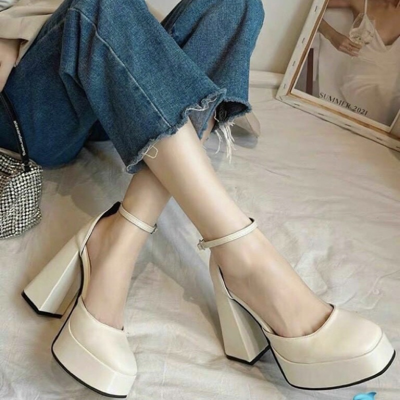 Giày cao gót nữ 12cm đế đúp MARY JANE ZR xuất full box MS-2273