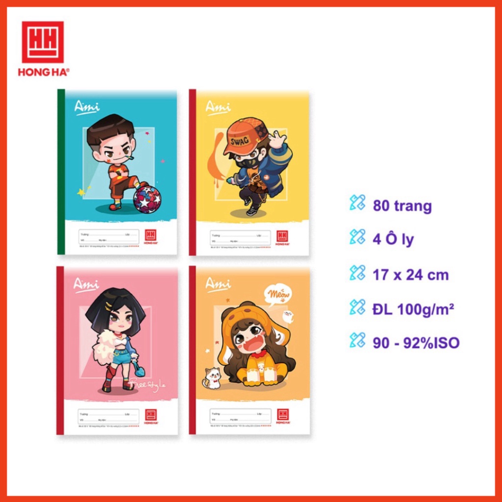Vở 4 ô ly Hồng Hà 80trang 0515