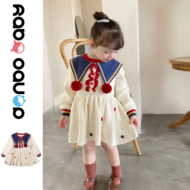 váy trẻ em bé gái Váy Len Cho Bé Gái váy sinh nhật đầm thu đông cho bé gái Giáng sinh quần áo trẻ e bông bạch tuyết DANBOBABY