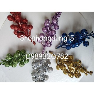 Sỉ 100 cành sung nhũ kim tuyến trang trí oản tài lộc, decor...