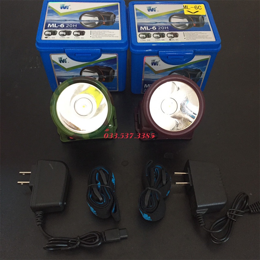 Đèn bin siêu sáng, đèn led đội đầu ML6 cho ánh sáng cực mạnh, thời gian hoạt động kéo dài