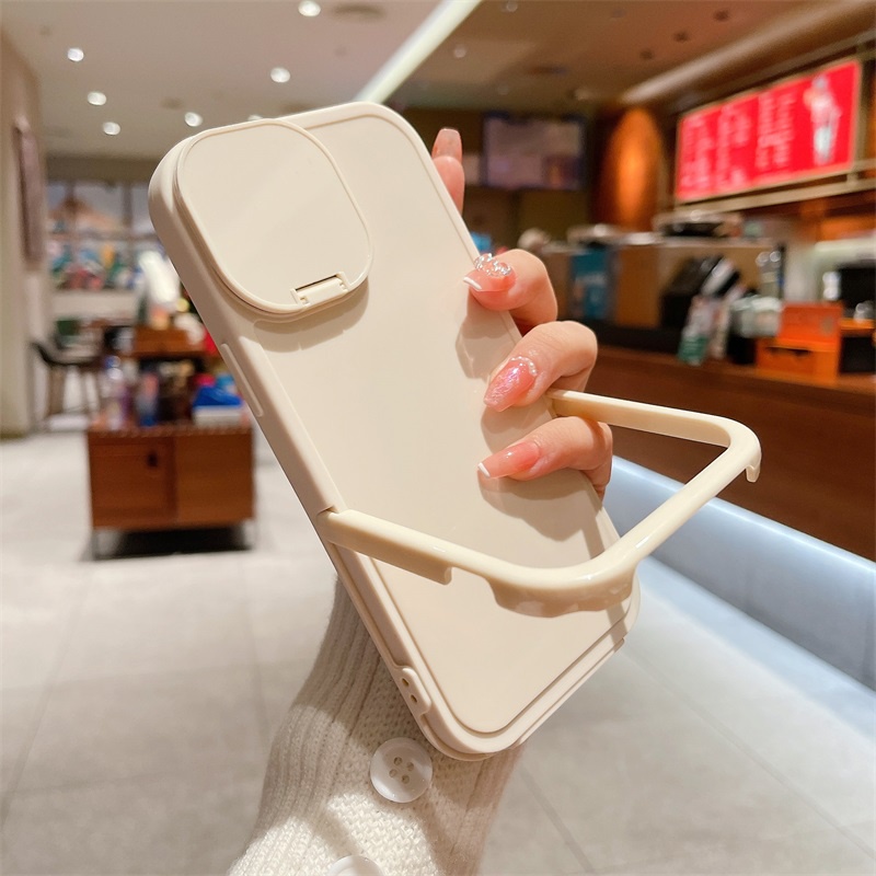 Ốp Điện Thoại Tráng Gương Màu Trơn Có Giá Đỡ Cho iPhone 13 Pro Max iPhone 14 iPhone 11 Pro Max iPhone 12 Pro Max