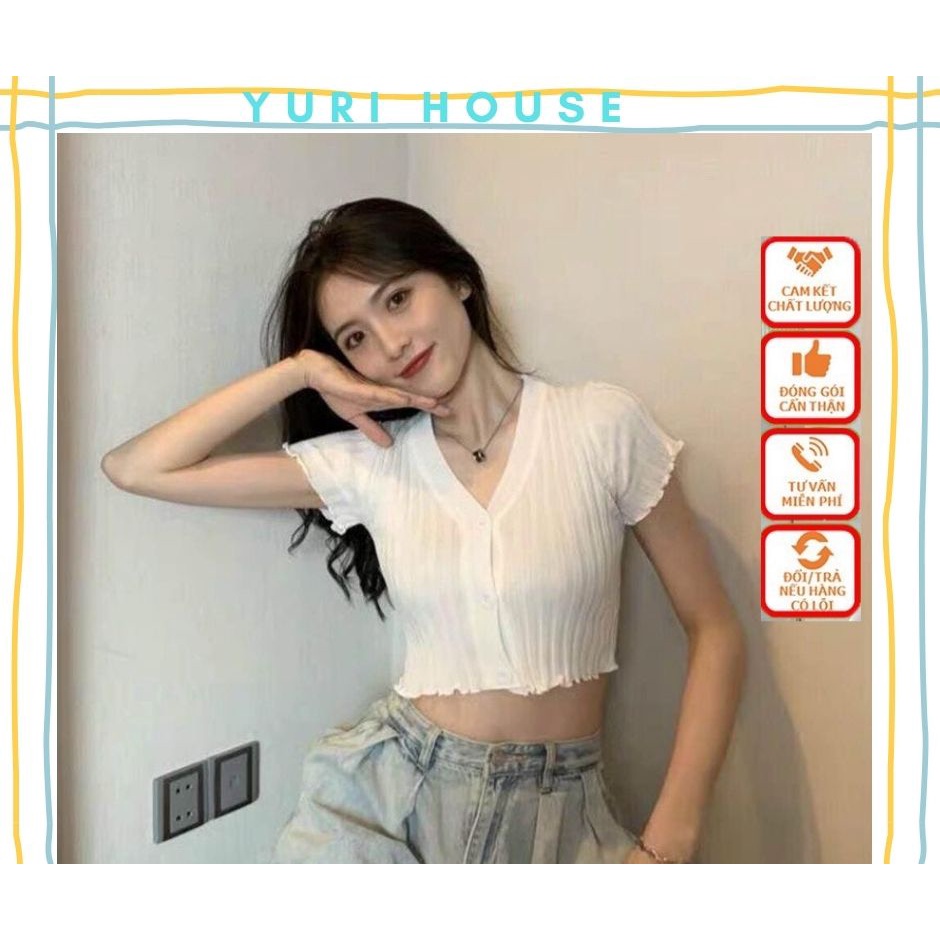 Áo Croptop Cổ Tim Form Ôm, Len Tăm Thoáng Mát Mặc Đi Chơi Y6