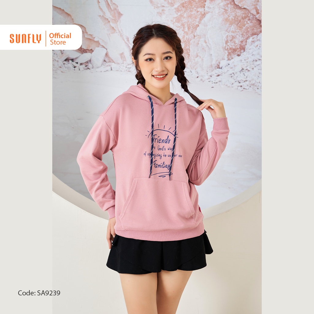 Áo nỉ nữ hoodies Sunffly SA9239