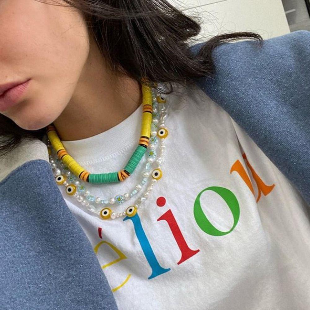 BACK2LIFE Vòng cổ Phong Cách Bohemian Cổ Điển Ngọt Ngào Dễ Phối Đồ