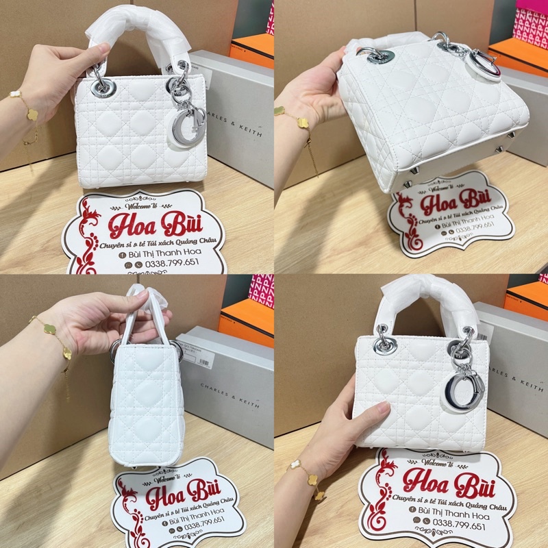 Túi Di”or La”dy Da Bóng Tag Bạc Hàng Full Hộp Chuẩn Sup