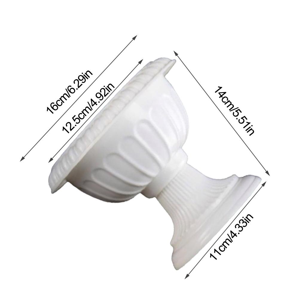 Bộ 2 Chậu Hoa Bằng Nhựa Màu Trắng Phong Cách Châu Âu Độc Đáo Trang Trí Nhà Cửa / Tiệc Tùng / Sân Vườn