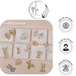 Charm nail hình con gấu con thỏ cao cấp