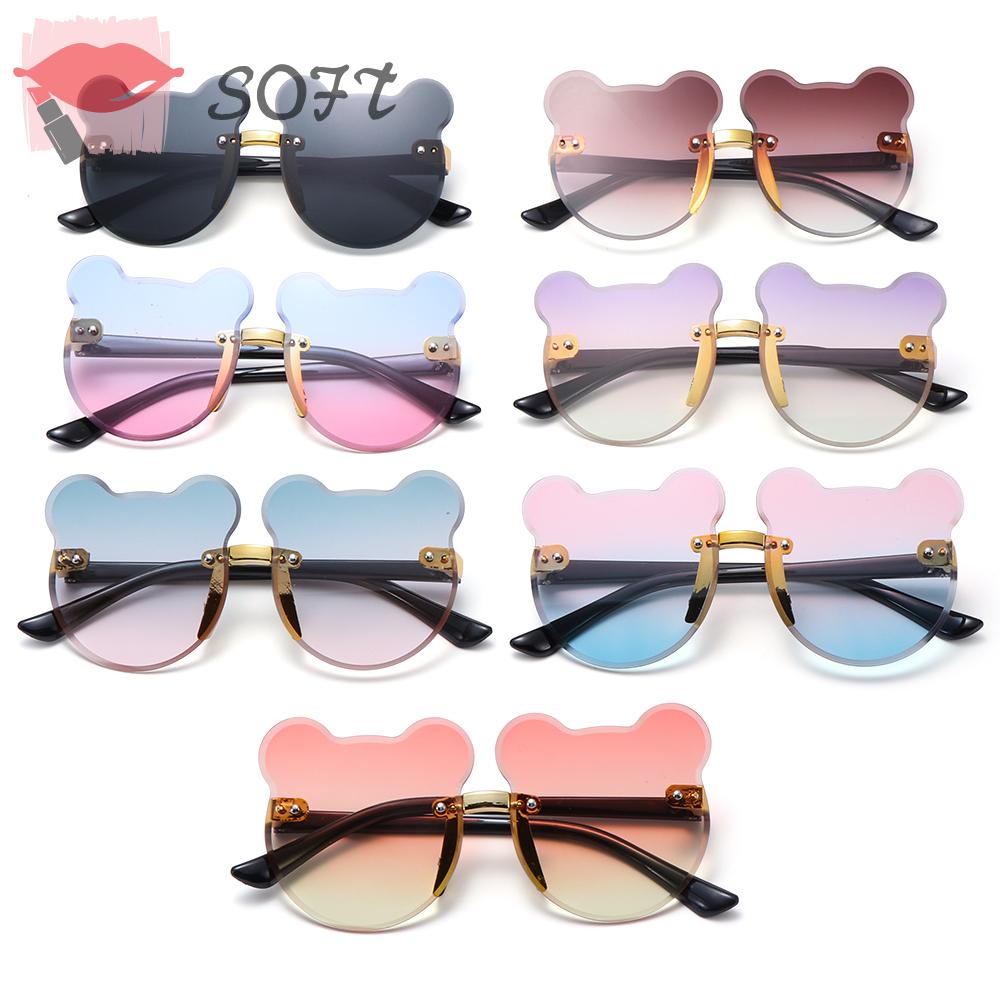 (Hàng Mới Về) Kính Mát Đi Biển Chống Tia Uv400 Hình Gấu Đáng Yêu Cho Bé