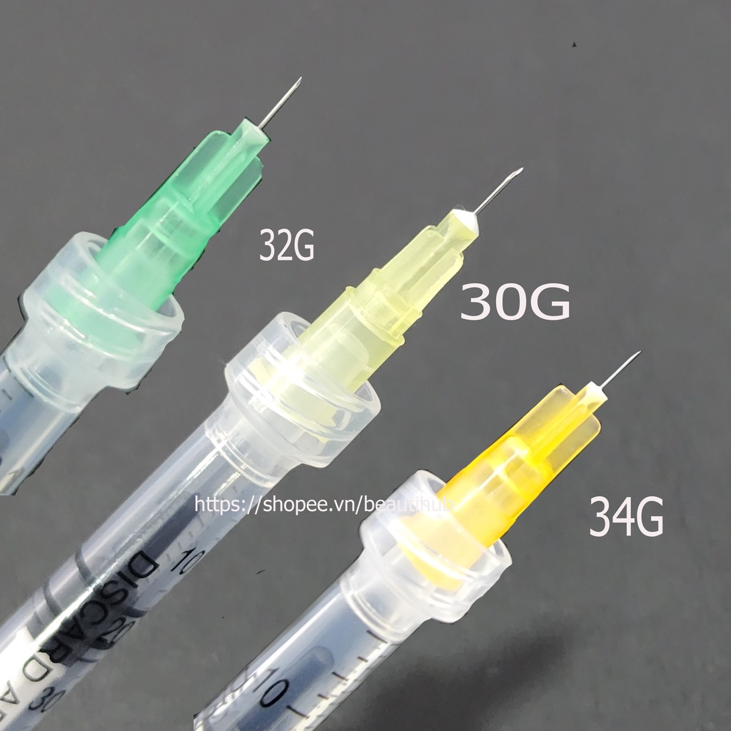 Đầu kim meso 27G 30G 31G 32G 33G 34G 4mm 6mm 8mm 13mm cao cấp OMEGA Ultra Sharp Premium Needle Hàn Quốc