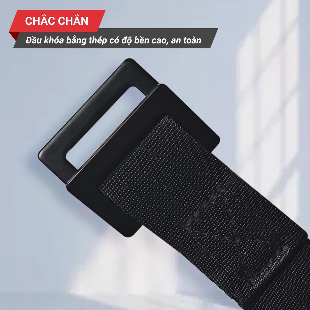 Vòng treo tay nắm đu xà đơn trẻ em Gymnastic rings chịu tải lên đến 200kg cho bé vận động tăng chiều cao chống gù lưng