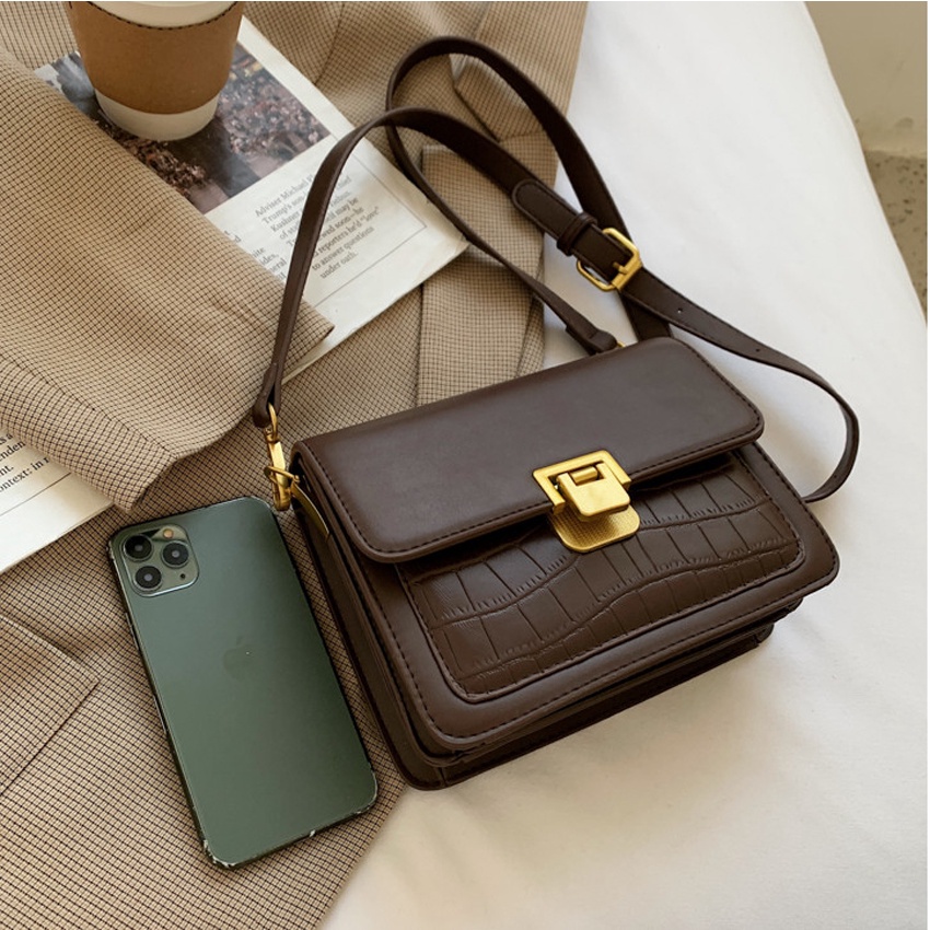 Túi xách nữ đeo chéo Bag.Thanhthu kẹp nách đeo vai da cá sấu khoá gập đi tiệc đi chơi phong cách thanh lịch 664