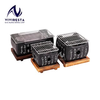 Bếp nướng thịt BBQ tại bàn, bếp nướng than phong cách Nhật Bản