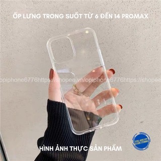 Ốp lưng dẻo TRONG SUỐT không ố vàng dành cho 6/6plus/6s/6splus/7/7plus/8/8plus/x/xr/xs/11/12/13/pro/max