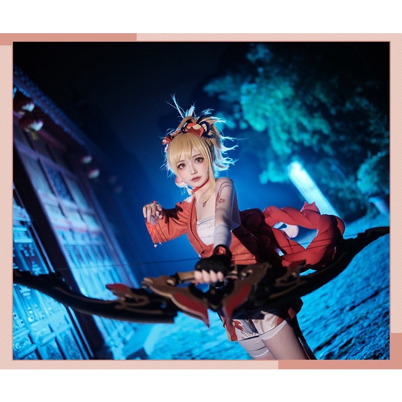 Sét cosplay nhân vật Yoimiya trong Genshin Impact