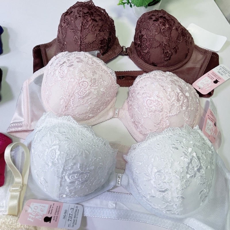 Áo ngực nữ Hao Mei cài trước có gọng không mút . Ảnh thật shop chụp
