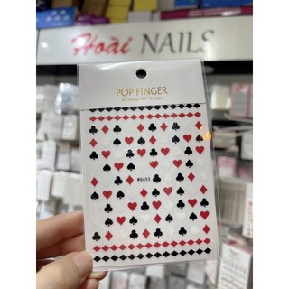 Sticker lá bài nail 2024